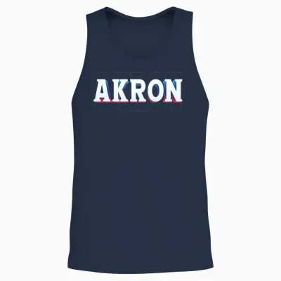 Retro - Akron Unisex Tank Top - Navy