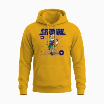The Super Mario Galaxy Movie Starfox About to Get Crazy T-Shirt Haut De Gamme Unisex Hoodie - Gold
