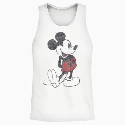 Disney Mickey & Friends Mickey Mouse Vintage Portrait Unisex Tank Top - White