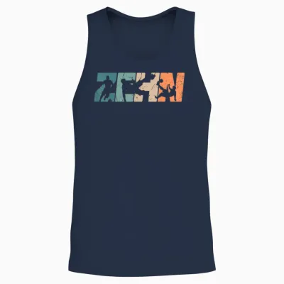 10. Geburtstag Retro Fussball Fan Spieler 10 Jahre Junge Unisex Tank Top - Navy