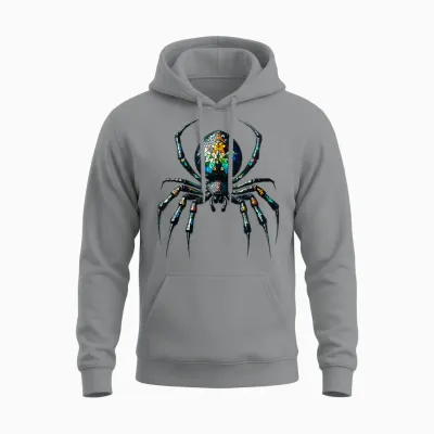Polygon Art Araignée Araignées Unisex Hoodie - Sport Grey