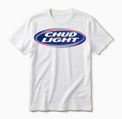Chud Light Funny Parody Beer Style Humor Design Unisex T-Shirt - White