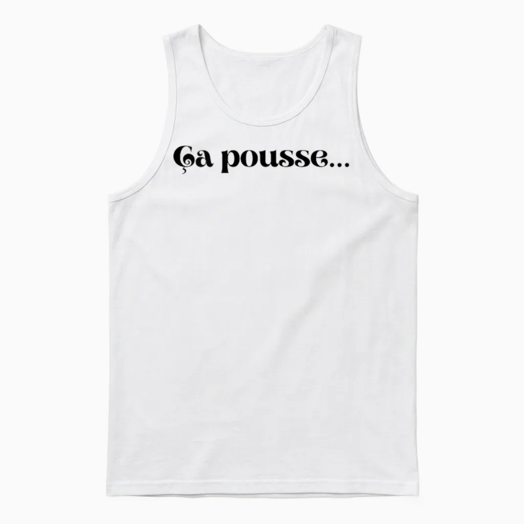 T-Shirt That Measures the Length of the Hair. Long Hair T-Shirt, White, S Unisex Tank Top in White