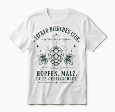 Lecker Bierchen Club Unisex T-Shirt - White