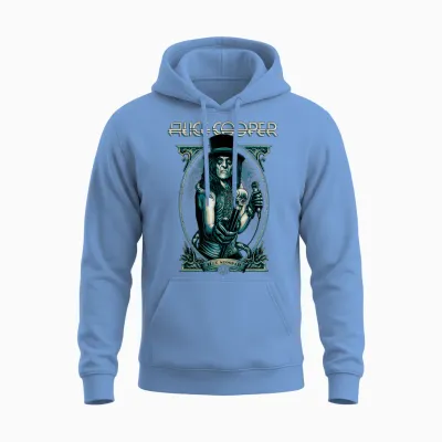 Alice Cooper Hey Stoopid Portrait Blue Unisex Hoodie - Carolina Blue