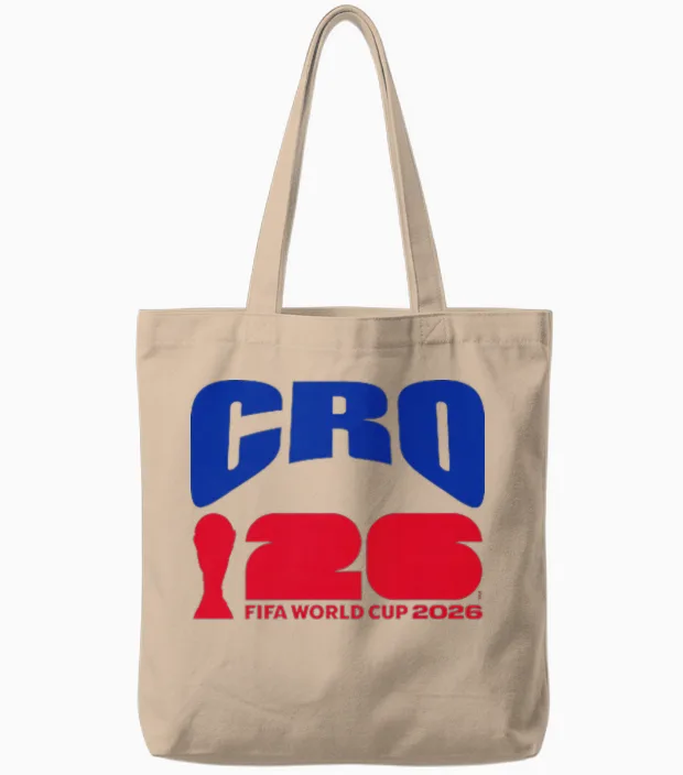 Kids Fifa World Cup26 Croatia Ball in Goal Tote Bags in Natural
