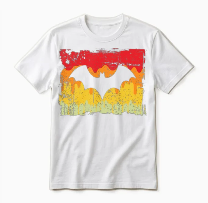 Bat Retro Unisex T-Shirt in White