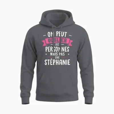 Woman Humor Personalized Gift Bff First Name Stephanie Unisex Hoodie - Charcoal