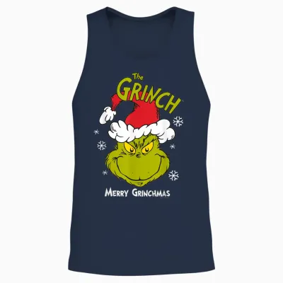 The Grinch Merry Christmas Original Unisex Tank Top - Navy