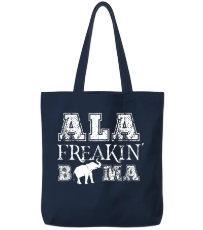 Funny Alabama Gift Ala Freakin Bama Tote Bags - Navy