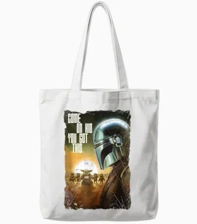 Star Wars: the Mandalorian and Grogu Movie You Got This Tote Bags - White