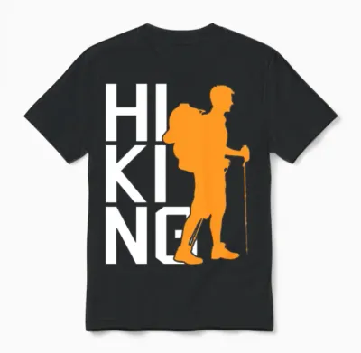 Hiking Unisex T-Shirt - Black