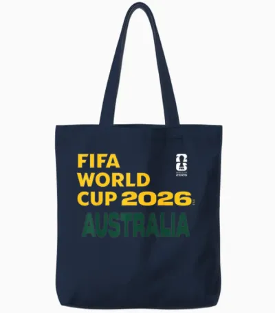 Fifa World Cup26 Australia Block Letters Tote Bags - Navy
