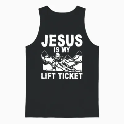 Jesus Is My Lift Ticket Unisex Tank Top - Black