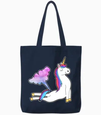 Unicorn Tote Bags - Navy