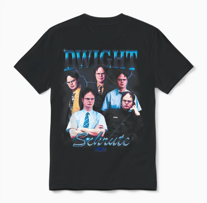 The Office Dwight Schrute Heartthrob - Officially Licensed T-Shirt, Black, S Unisex T-Shirt in Black