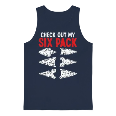 Arrowhead Hunting Check Out My Six Pack Artifact Unisex Tank Top - Navy