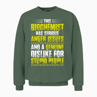 Biochemistry Biochemist Biology Biologist Genetics Unisex Sweatshirt - Military Green
