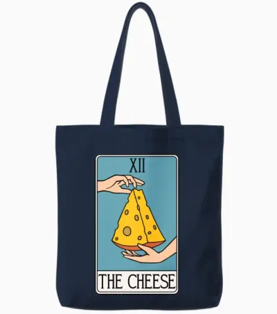 The Cheese - Tarot Card Tote Bags - Navy
