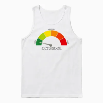 Low Cortisol Meter Funny Biology Psychology and Wellness Unisex Tank Top - White