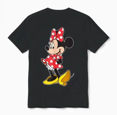 Disney Minnie Mouse Classic Pose T-Shirt Small Unisex T-Shirt - Black