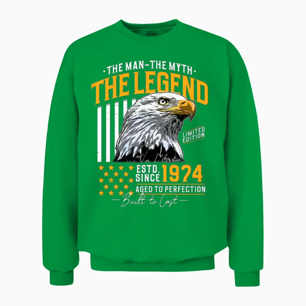 Jahrgang 1974 Mann Mythos Legende Geburtstag Unisex Sweatshirt - Irish Green