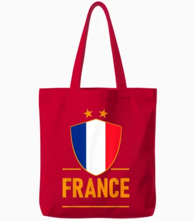 France Francais French Europe Sport Fan Femmes Hommes Tote Bags - Red