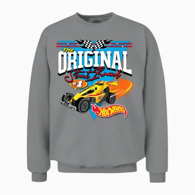 Hot Wheels - the Original Stunt Brand Racing Car T-Shirt, Black Unisex Sweatshirt - Sport Grey