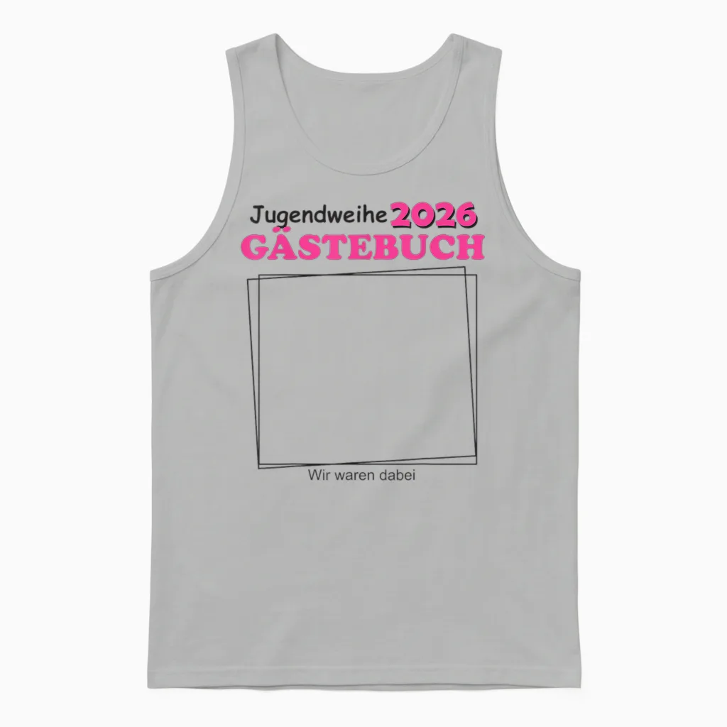 Jugendweihe 2026 Gästebuch Für Jugendliche Jungen Unisex Tank Top in Ash