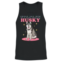 Husky Dogs Dog Mom of a Spoiled Husky Unisex Tank Top - Black – 2