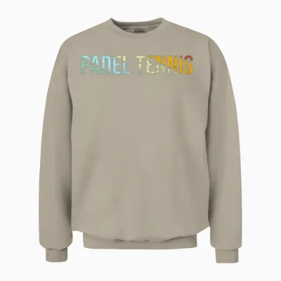 Padel Tennis Retro Unisex Sweatshirt - Sand