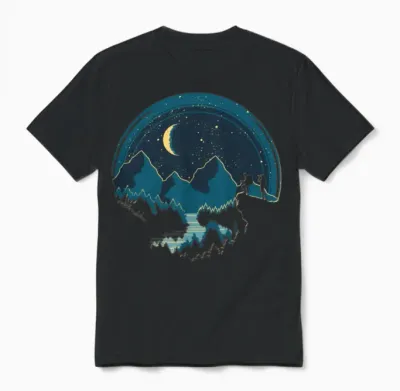 Night Hike Unisex T-Shirt - Black