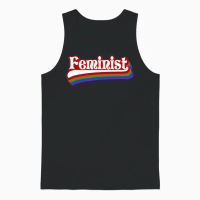 Feminist Vintage Retro Unisex Tank Top - Black
