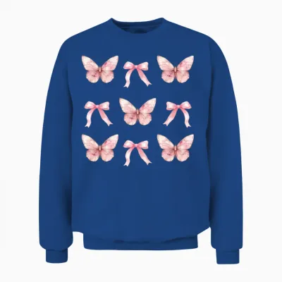 Coquette Aesthetic Butterfly Unisex Sweatshirt - Royal