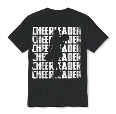 Funny Cheerleader Unisex T-Shirt - Black