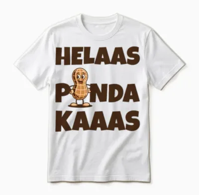 Oh Nuts! Helaas Pindakaas - Funny Dutch Peanut Pun Unisex T-Shirt - White