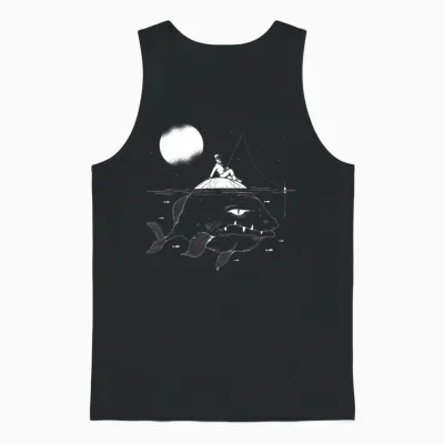 Lurking Fish Unisex Tank Top - Black