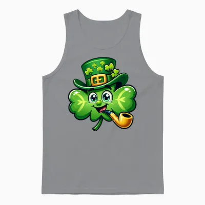 Funny Irish Shamrock Unisex Tank Top - Sport Grey