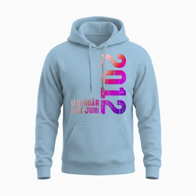 Limited Edition Juni 2012 Legendär Seit Juni 2012 Jahrgang Unisex Hoodie - Light Blue