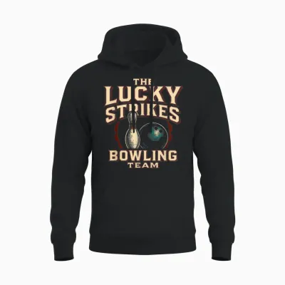 Lucky Strikes Joueur De Bowling Amusant Pour Homme Unisex Hoodie - Black