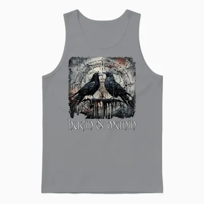 Hugin & Munin Die Raben Odins Wikinger Nordische Mythologie Unisex Tank Top - Sport Grey