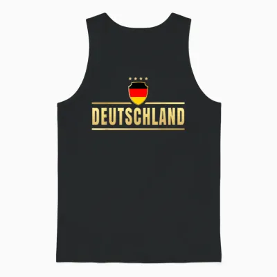 Germany Jersey Retro Boys Germany T-Shirt, Black Unisex Tank Top - Black
