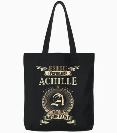 I Am That Legendary Achilles Everyone Talks About T-Shirt, Black, S Tote Bags - Black