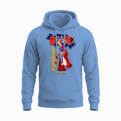 Ac/dc Pwr Up Charlotte Nc North American Tour 2026 Photo Unisex Hoodie - Carolina Blue