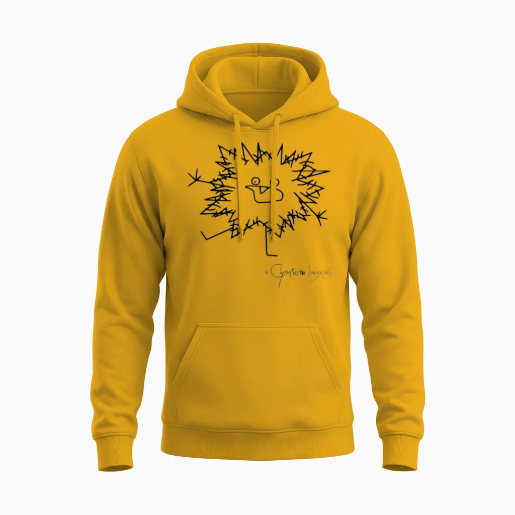 Woolly Beastie Freaks Out - Bestiolus Cerritus Unisex Hoodie in Gold