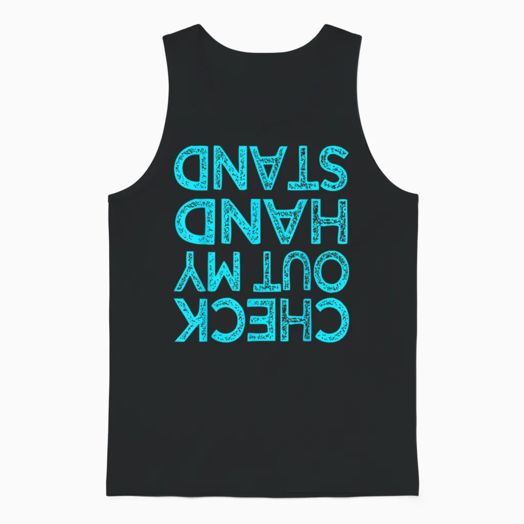 Check Out My Handstand Funny Gymnastics Gift Boys Girls T-Shirt Small Unisex Tank Top in Black