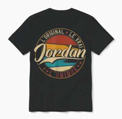Jordan the Original the True the Unique Mens & Boys T-Shirt, Black, S Unisex T-Shirt - Black