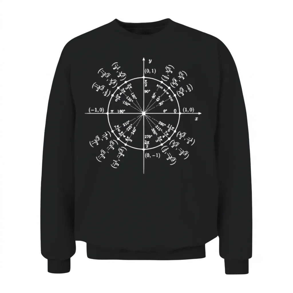 Einheitskreis (math Art) Unisex Sweatshirt - Black