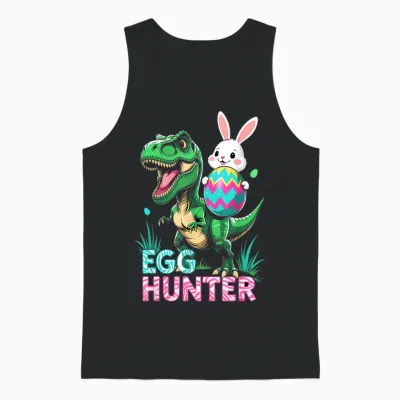 Cooler Oster Hase Mit T-Rex Dino Ostern Jungs Kinder Unisex Tank Top - Black