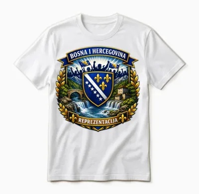 Bosnien Herzegowina Fans & Ljiljani Unisex T-Shirt - White